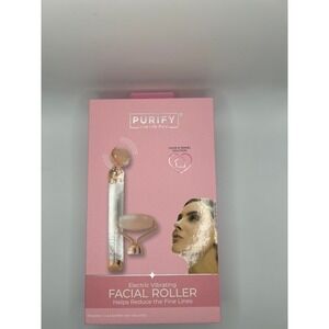 Purify Electric Vibrating Facial Roller Rose Quartz Massager PY-FCRLL-100 #450